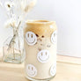 Smiley Face 16 Ounce Glass Cup