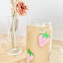 Strawberry 16 Ounce Glass Cup