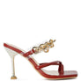 Social Bee Diamante Strap Heeled Sandals