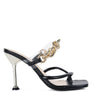 Social Bee Diamante Strap Heeled Sandals