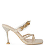 Social Bee Diamante Strap Heeled Sandals