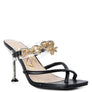 Social Bee Diamante Strap Heeled Sandals