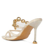 Social Bee Diamante Strap Heeled Sandals