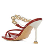 Social Bee Diamante Strap Heeled Sandals