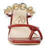 Social Bee Diamante Strap Heeled Sandals