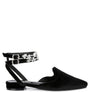 SALOME Burgundy Velvet Luxe Jewelled Flat Mules