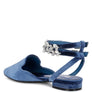 SALOME Burgundy Velvet Luxe Jewelled Flat Mules