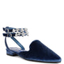 SALOME Burgundy Velvet Luxe Jewelled Flat Mules