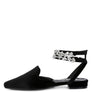SALOME Burgundy Velvet Luxe Jewelled Flat Mules