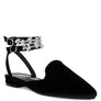 SALOME Burgundy Velvet Luxe Jewelled Flat Mules