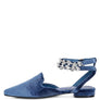 SALOME Burgundy Velvet Luxe Jewelled Flat Mules