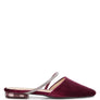 Turnon Velvet Diamante Detail Flat Mules