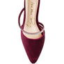 Turnon Velvet Diamante Detail Flat Mules