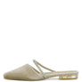 Turnon Velvet Diamante Detail Flat Mules
