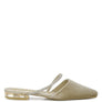 Turnon Velvet Diamante Detail Flat Mules