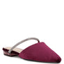 Turnon Velvet Diamante Detail Flat Mules