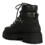 Ponsies Lace Up Chunky Platform Biker Boots