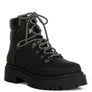 Ponsies Lace Up Chunky Platform Biker Boots