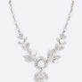 Crystal Pearl Statement Necklace Set