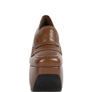 GILLIAM Beige High Platform Wedge Loafers