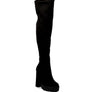 Maple High Block Heeled Faux Suede Long Boots