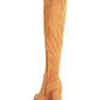 Maple High Block Heeled Faux Suede Long Boots
