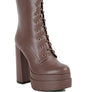 Meows Faux Leather High Heeled Ankle Boots