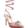 Big Treat High Heeled Jewel Velvet Mules