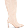 Prinkles Quilted High Italian Block Heeled Boots