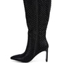 Prinkles Quilted High Italian Block Heeled Boots