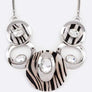 Crystal Hoops Statement Necklace Set