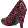 Sugar Plum Glitter Conical Heel Pumps