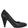 Sugar Plum Glitter Conical Heel Pumps