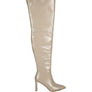 Minkles Patent Pu Statement Block Heel Long Boots