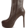 Rossetti Stretch Pu High Heeled Ankle Boot