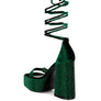 FIRECROWN High Platform Diamante Lace Up Sandals