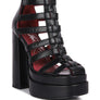 Rielle High Platfrom Cage Bootie Sandal