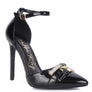 Mocktail Diamante Buckle Patent Stiletto Sandals
