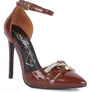 Mocktail Diamante Buckle Patent Stiletto Sandals
