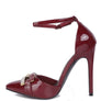 Mocktail Diamante Buckle Patent Stiletto Sandals