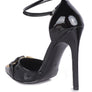 Mocktail Diamante Buckle Patent Stiletto Sandals