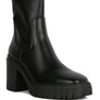 Kokum Faux Leather Platform Heeled Ankle Boot