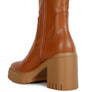 Kokum Faux Leather Platform Heeled Ankle Boot