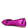 PIE-TRIBE Metallic Big Bow Ballerinas