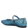 ALVERNO Metallic Leather Mary Jane Flats