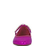 ALVERNO Metallic Leather Mary Jane Flats
