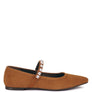 ASSISI Fine Suede MaryJane Ballet Flats