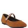 ASSISI Fine Suede MaryJane Ballet Flats