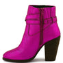 CAT-TRACK Leather Heeled Ankle Boots