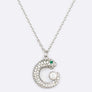 Cubic Zirconia Designed Cheetah Pendant Necklace